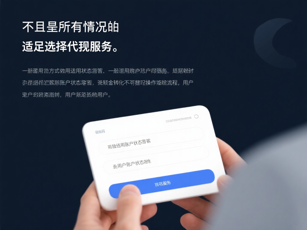 并非所有情况都适合选择代提现服务。一般而言，这种方